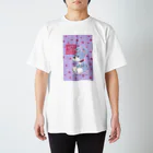 obosa_DENS/SABEAR_shop ＠SUZURIのおすわりマオちゃん_ウエア スタンダードTシャツ