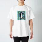 WAMI ARTのおねむの白黒ちゃん Regular Fit T-Shirt