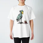 Cɐkeccooのハシビロコウとサカナ‐カラフル Regular Fit T-Shirt