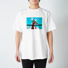 くねくねの青空ときりん Regular Fit T-Shirt