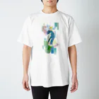 ペンギンパカリのペンギンTeaTime（ターコイズ） Regular Fit T-Shirt