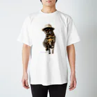 ヒョウ柄にゃんこアルバの被り物👑王子アルバ(麦わら) Regular Fit T-Shirt