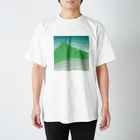 海のサワガニの山と花畑 スタンダードTシャツ