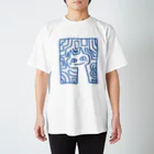 モスクワノマンボウの1分の猫(青) スタンダードTシャツ