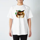 InaDesignの猫DJ（顔だけのやつ）ver.2 スタンダードTシャツ