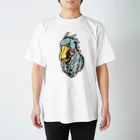 Cɐkeccooのハシビロコウとサカナあむあむ‐カラフル Regular Fit T-Shirt