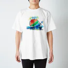 そいねアートの幸せなクジラ スタンダードTシャツ