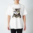 そいねアートのオッドアイキャット Regular Fit T-Shirt