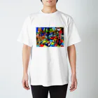 Colour-Trash Suzuri Shopの時代遅れの街にささやかな変化の風が吹く(A Little Bit Of Change, Little More Wind) Regular Fit T-Shirt