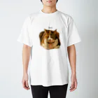 猫カフェ ぶぅたんグッズショップの仏のような寝顔のトコちゃん スタンダードTシャツ