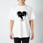 猫屋 銀子のラズ猫ロゴｰ黒 スタンダードTシャツ