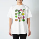 NEKOZE PANDAの野菜の名前Tシャツ スタンダードTシャツ
