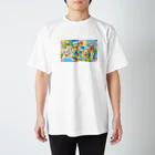 pillishopの花。丸。 スタンダードTシャツ