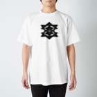 RMk→D (アールエムケード)の桔梗紋 黒 Regular Fit T-Shirt
