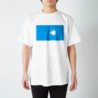 ナチュラルスタイル工芸部のお店　SUZURI店のMandelbrot: Type Blue Regular Fit T-Shirt