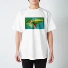 B0nMas Designのスッポンの頭骨の油彩 Regular Fit T-Shirt