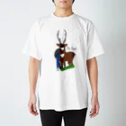 ちゃんぽんのおみせのMr.Deer 文字あり Regular Fit T-Shirt