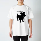 虹色PLUSのジャックラッセルテリア 犬のシルエット 티셔츠