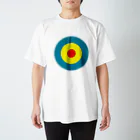 CORONET70のサークルa・ブルーグレー・黄・赤 Regular Fit T-Shirt