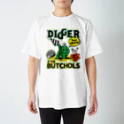 BUTCHOLSのBUTCHOLS DIGGER!Tシャツみどり Regular Fit T-Shirt