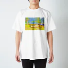 アロハスタイルハワイのラナイ島にある小さく可愛いBank of Hawaii（イラスト） Regular Fit T-Shirt