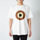 CORONET70のサークルa・カフェオレ・クリーム・黒 Regular Fit T-Shirt