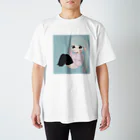 さくらのだぼだぼパーカーと黒ニーソの少女 スタンダードTシャツ