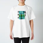 Oo_t(uki) オーツキのノスタルジッククリームソーダ_タイポグラフ スタンダードTシャツ