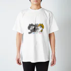 ねこネコ猫cat. 偉人∞のししゃもがんもだいず Regular Fit T-Shirt