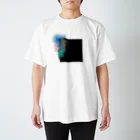 yomomaaのブラックスクエア Regular Fit T-Shirt