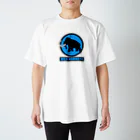 Wild  MammothのWM Tシャツ　白×青 スタンダードTシャツ