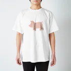 liliumのピンク豚【塗り】 スタンダードTシャツ