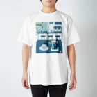 Teal Blue Coffeeのアイスコーヒーをどうぞ　～常連さんの指定席～ スタンダードTシャツ