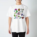 LalaHangeulのカラフルなハングル母音 スタンダードTシャツ