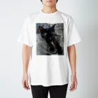 Tottemokanataの黒猫ぱんち スタンダードTシャツ