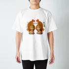 お絵描き狐のエビフライどっちで食べる？リスたん Regular Fit T-Shirt