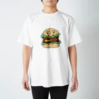 ホビヲノエのお店のかわいいチーズバーガー スタンダードTシャツ