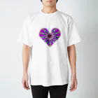 biirandのパープルなハート Regular Fit T-Shirt