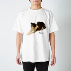 猫カフェ ぶぅたんグッズショップのおててのびーーモナくん Regular Fit T-Shirt
