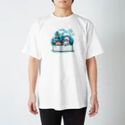 サメとメンダコ[namelessmm2]の熱々お風呂とサメとメンダコ Regular Fit T-Shirt
