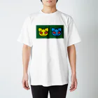 グレープフルーツちゃんのTwoCats_GREEN  Regular Fit T-Shirt