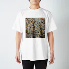 sachiarecocoのうねうねブルーグラフィックアート スタンダードTシャツ