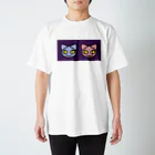 グレープフルーツちゃんのTwoCats_PURPLE Regular Fit T-Shirt