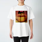 猫Tシャツなどカレラ栂並やりたい放題Tシャツ屋のコ－ヒ－中毒猫 Regular Fit T-Shirt