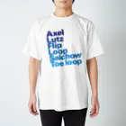 rd-T（フィギュアスケートデザイングッズ）のfigure skate jump_bl スタンダードTシャツ