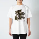 BASEBALL LOVERS CLOTHINGの「見せましょう野球の底力を」黒文字Ver. スタンダードTシャツ