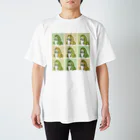 サメ わりとおもいの９匹のサメ緑 Regular Fit T-Shirt
