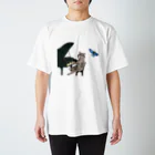  藤ねこりえ/ 𝙁𝙐𝙅𝙄𝙣𝙚𝙘𝙤𝙧𝙞𝙚のピアノ奏者ねこ スタンダードTシャツ