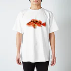 【魚類】おさかなちゃん☆図鑑の【魚類】カサゴちゃん☆笠子 スタンダードTシャツ