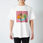 すきだらけShopのプリンアラドーモ文字無し Regular Fit T-Shirt